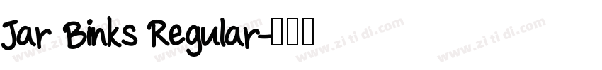 Jar Binks Regular字体转换